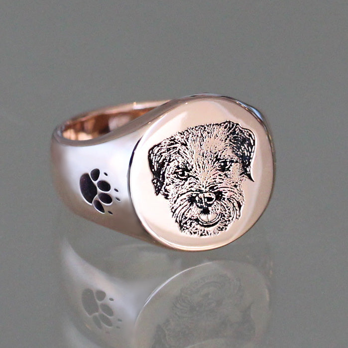 Your Beloved Pet's Image On A Signet Ring