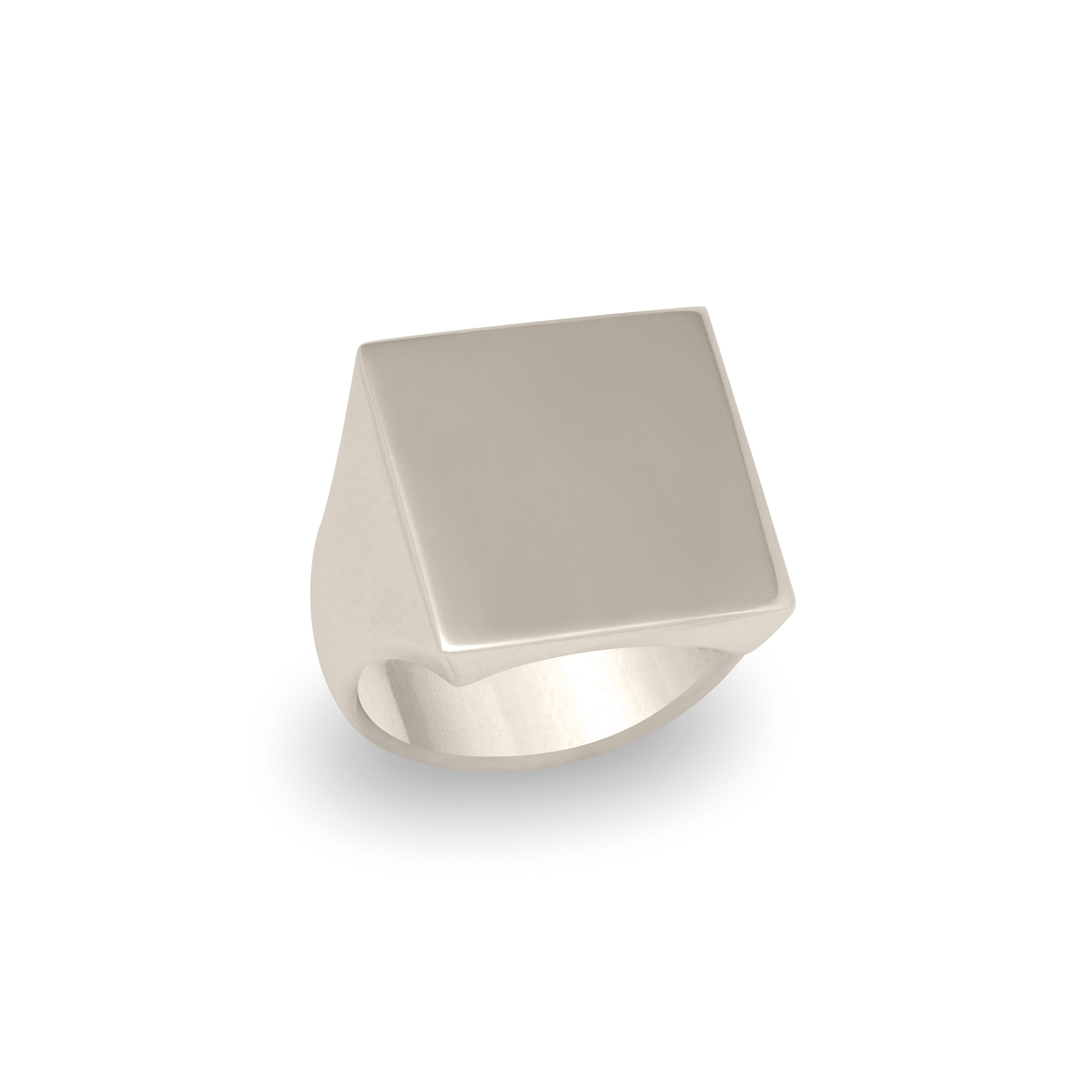 White Gold Signet Ring